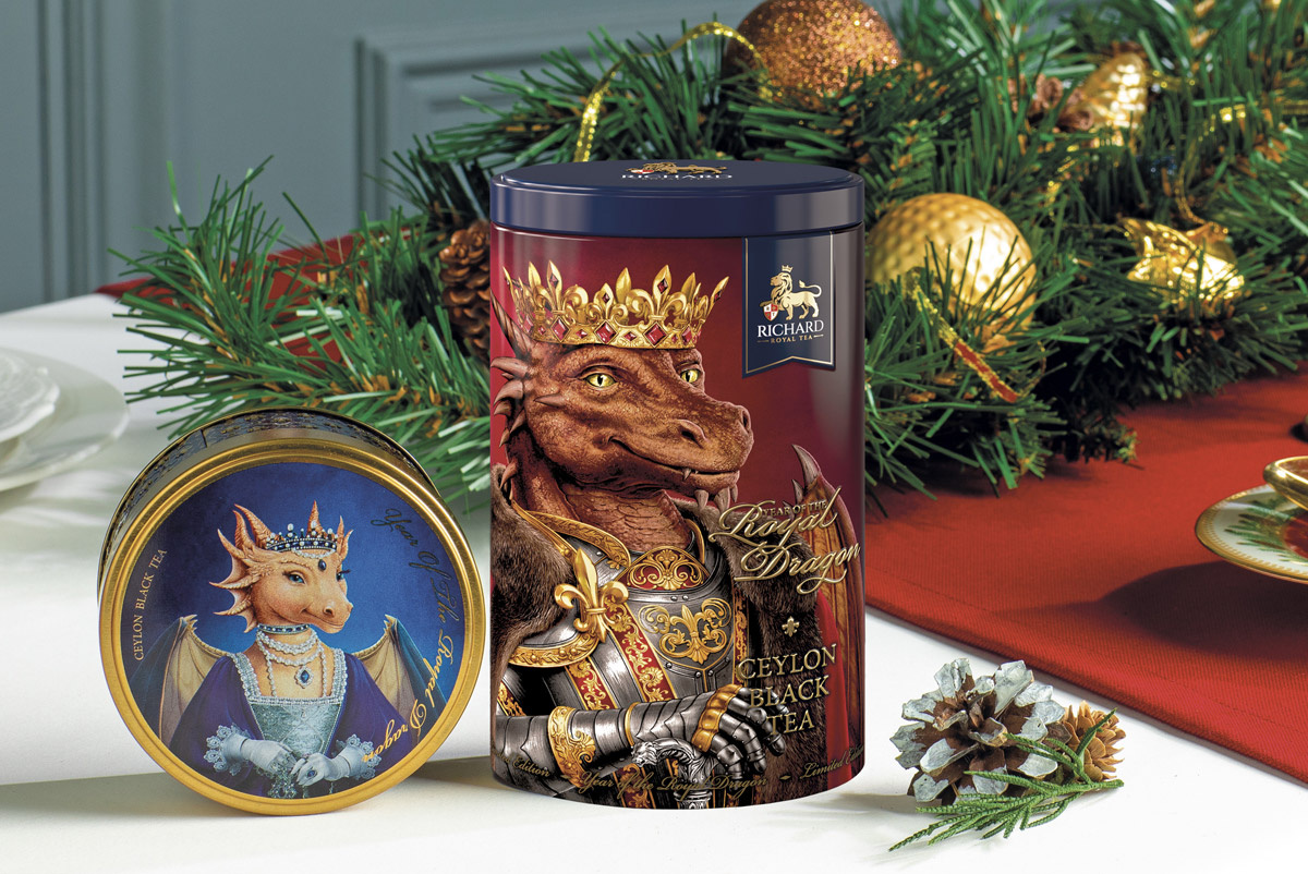 Чай с драконами и в форме новогодней звезды: в магазины поступили подарочные новинки 2024 года